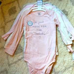 Carter's girls 4-piece 24m long sleeve onesie